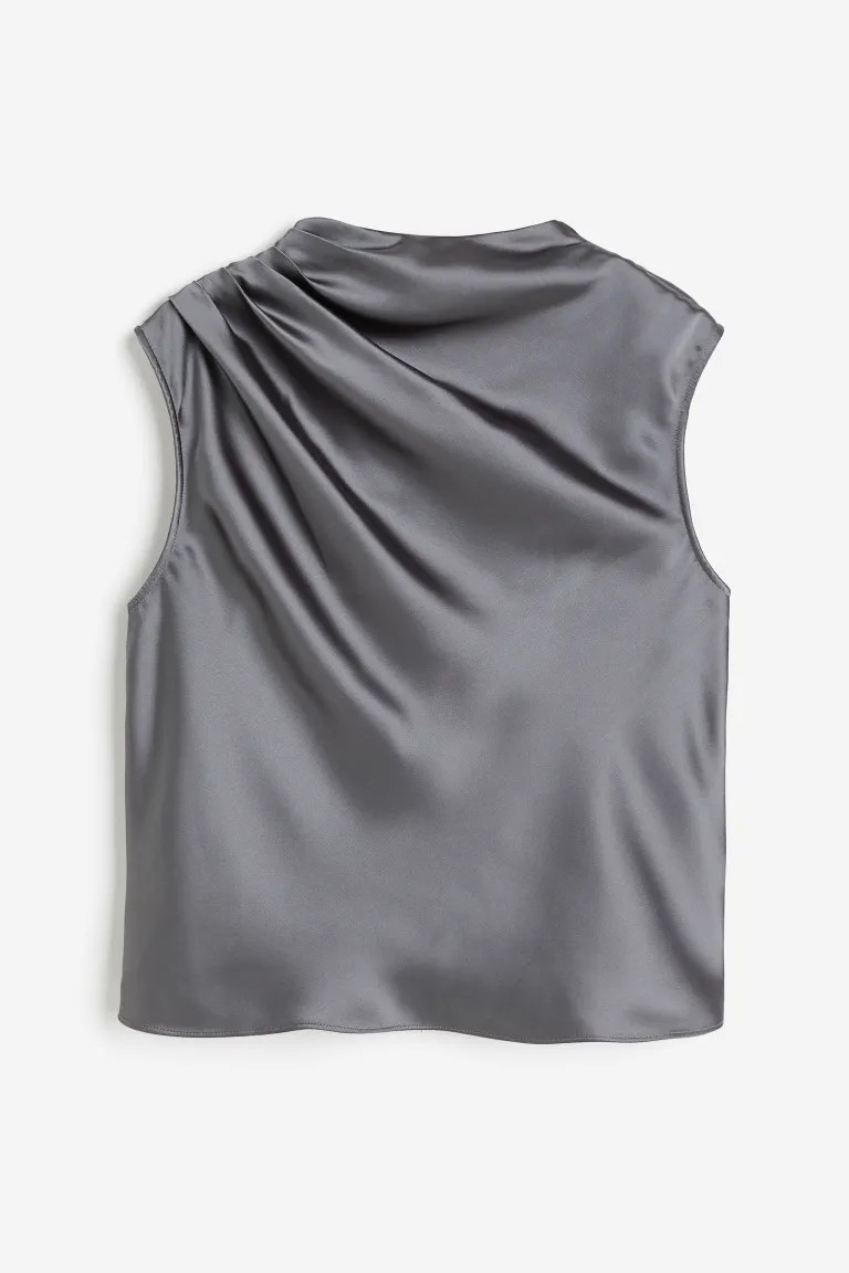 Drapierte Satinbluse | H&M (DE, AT, CH, NL, FI)