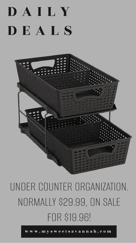 Under the counter organization with these washable pull out storage bins! Love these and the sale price. Amazon daily deal! 

#LTKhome #LTKfindsunder50 #LTKsalealert