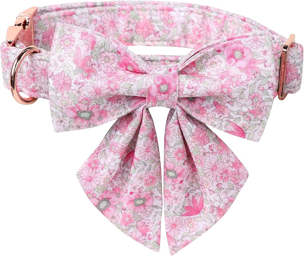 Lionet Paws Design Dogs Collar Cute Flower Sailor Bow Dog Collars for Girl Female Small Medium Do... | Amazon (US)