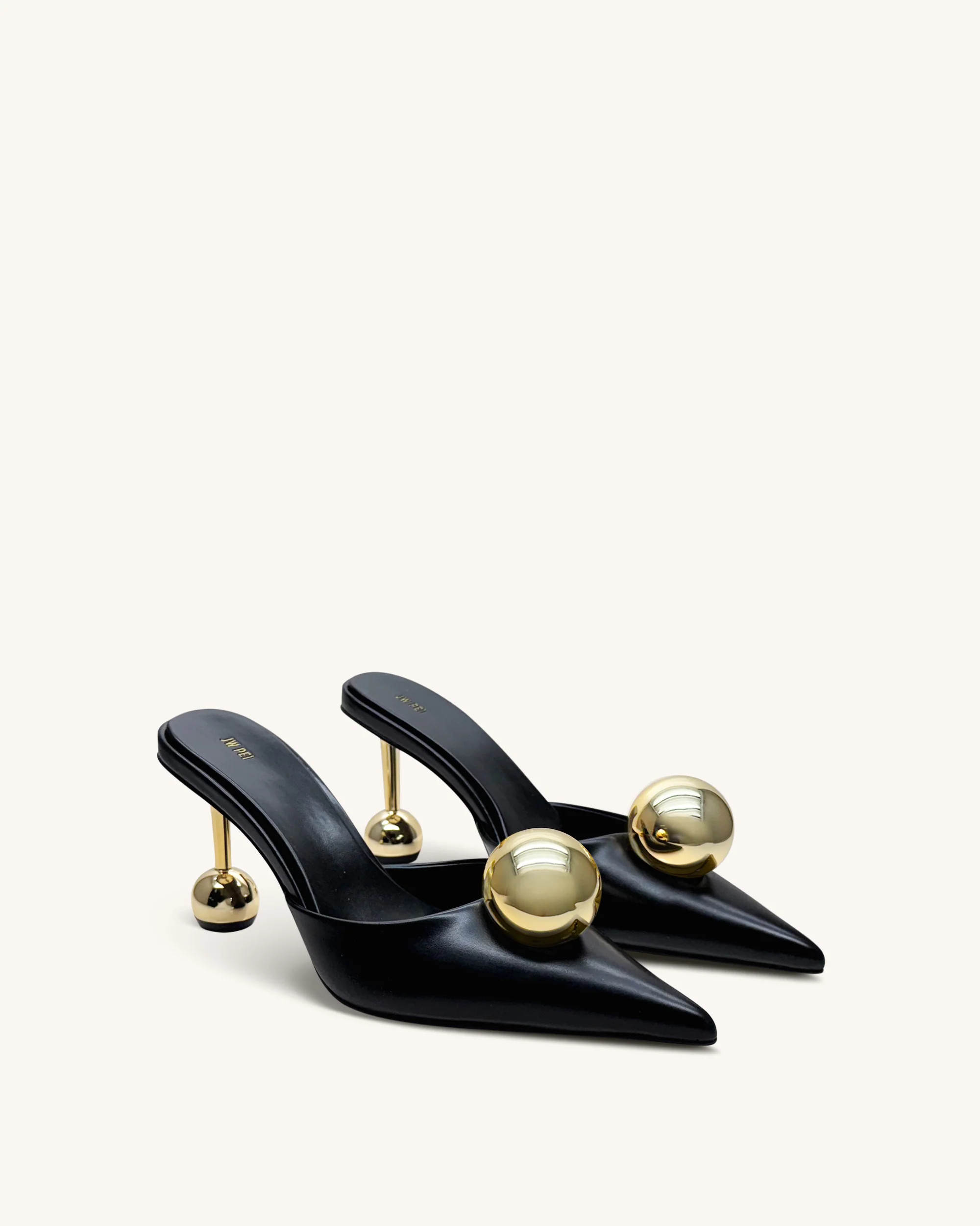 Sofia Sphere Heel Mules - Black | JW PEI US