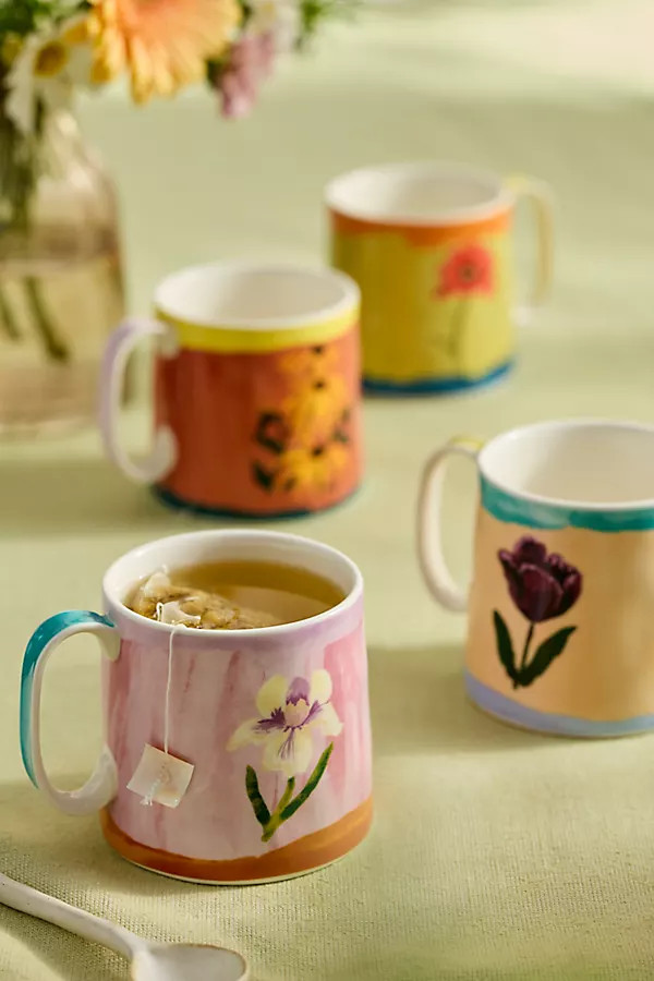 Superbloom Stoneware Mug in Yellow at Terrain | Terrain