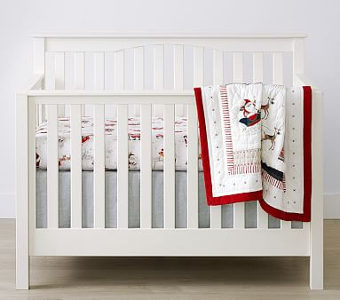 Heritage Santa Toddler Quilt | Pottery Barn Kids