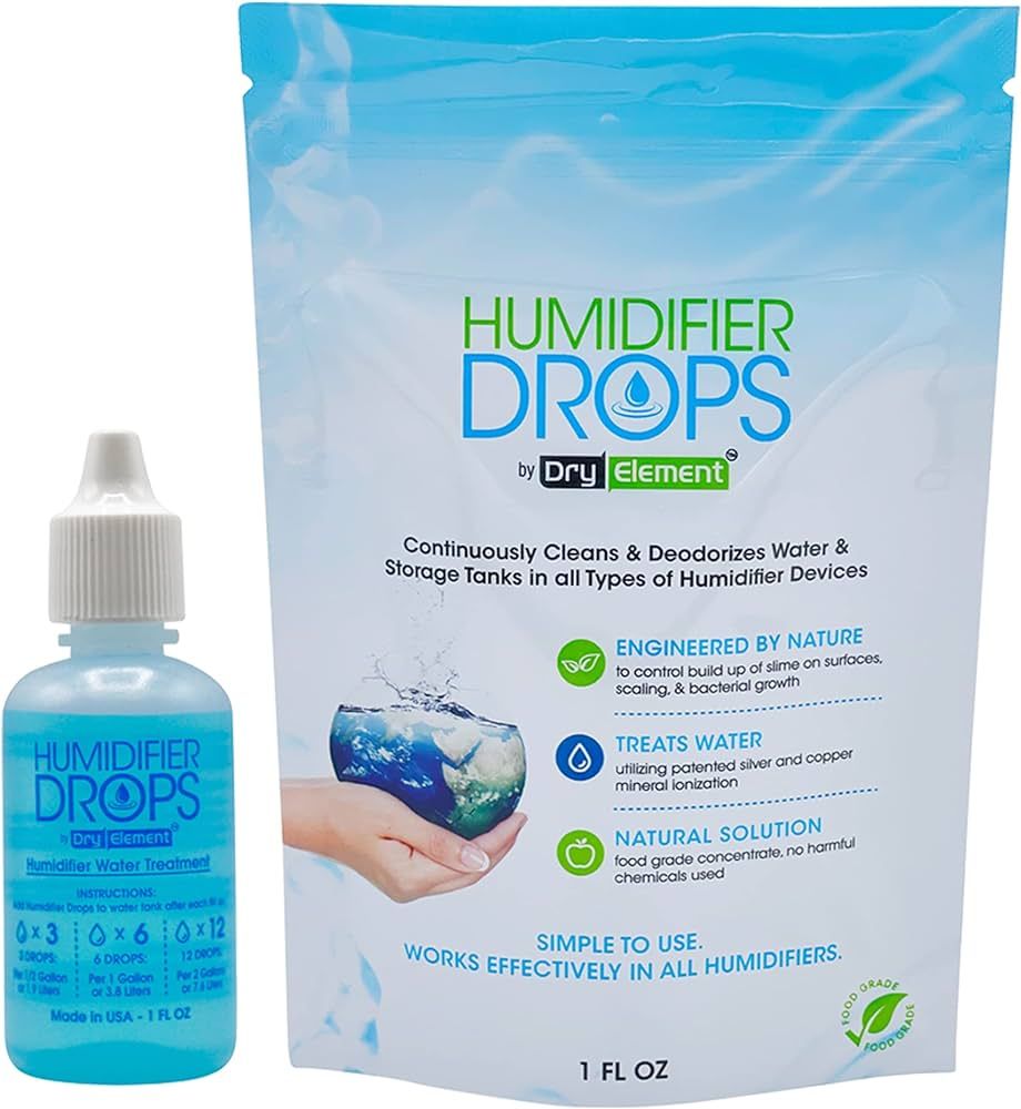 Humidifier Drops - Natural Food Grade Concentrate, Formula Prevents Slimy Buildup on Surfaces, Re... | Amazon (US)