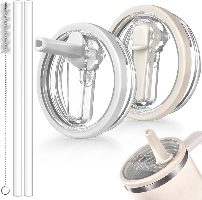 Amazon.com | ANTAND 2 Pack Leakproof Lid Replacement 40 oz for Stanley Cup Accessories, Flip Stra... | Amazon (US)