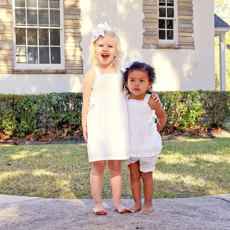 White Eyelet Lydia Bloomer Set | Classic Whimsy