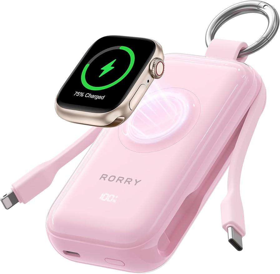 RORRY CharmGo Portable Charger 45W Fast Charging, 10000mAh Keychain Power Bank with Built-in Cabl... | Amazon (US)