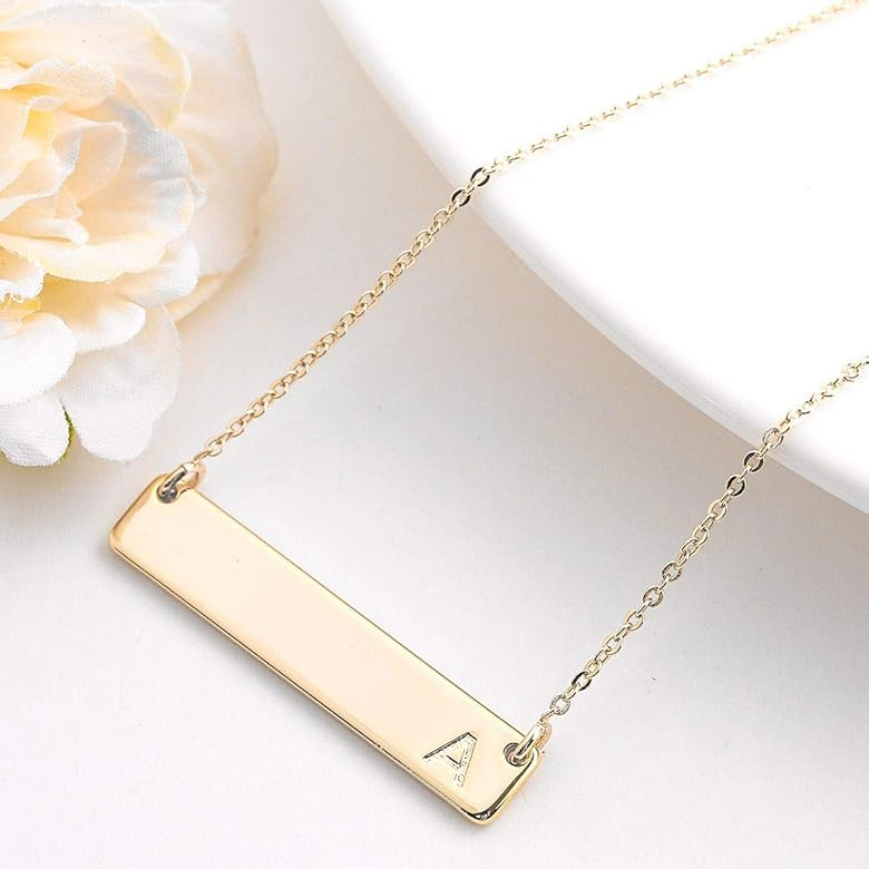 Initial Bar Necklace  | Amazon (US)