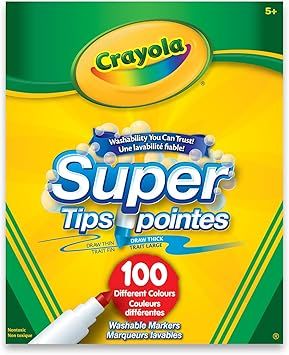 Crayola Super Tips Washable Markers 100 Count Arts & Crafts | Amazon (CA)