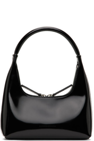 Black Patent Mini Box Shoulder Bag | SSENSE