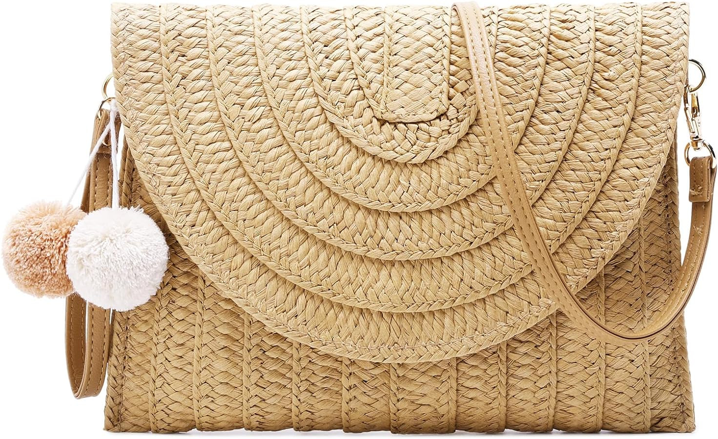 Straw Shoulder Bag for Women Straw Clutch Purse Fashion Ladies Crossbody Bags Summer Beach Woven ... | Amazon (CA)