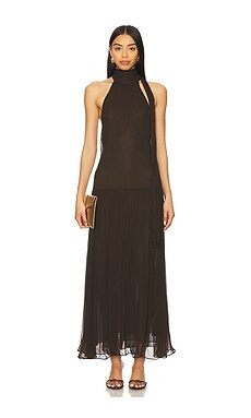 Bec + Bridge Inka High Neck Dress in Chocolate from Revolve.com | Revolve Clothing (Global)