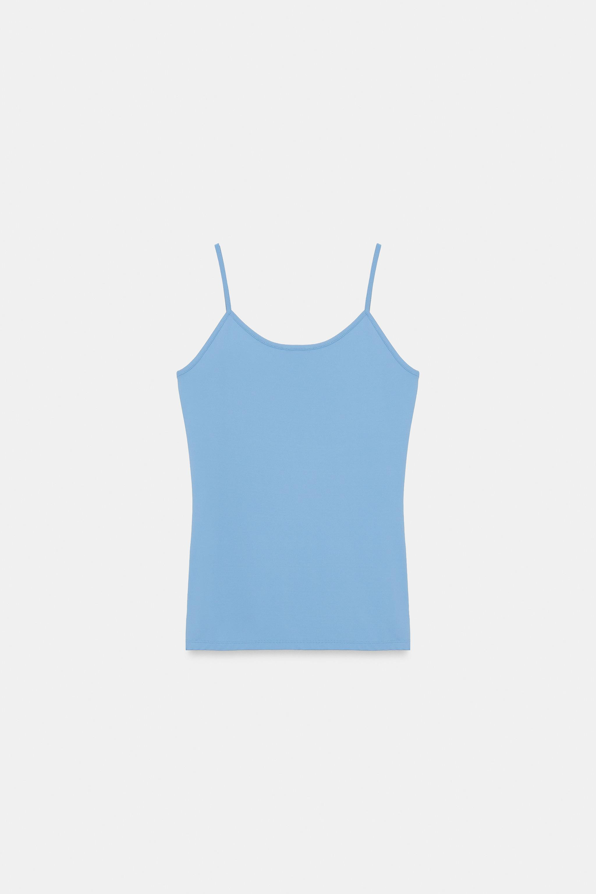 POLYAMIDE VEST TOP WITH THIN STRAPS | Zara UK