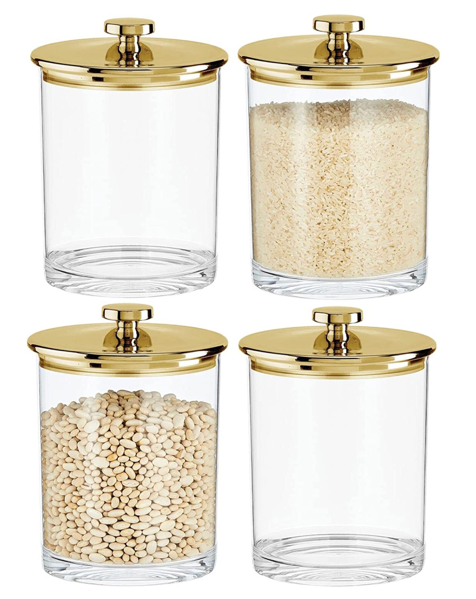 mDesign acrylic storage containers with gold lids. Set of 4. From Amazon.

#LTKhome #LTKFind