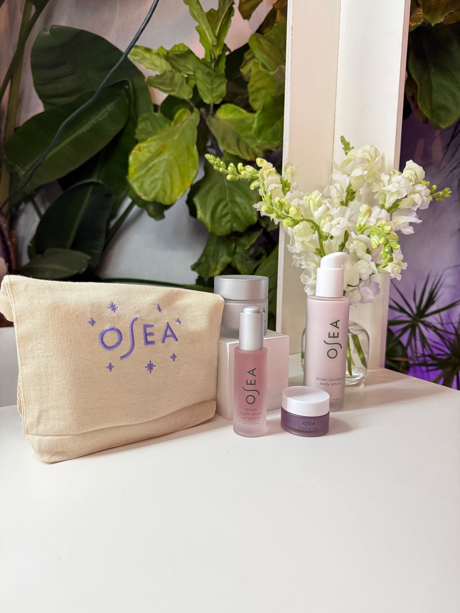 I’ve loved OSEA for years… so experiencing the Dream Collection like this felt like a natural extension of the brand 🤍

pieces from the Dream Collection I keep reaching for:
✨ OSEA Dream Night Serum: visibly smooths fine lines + firms while you sleep (retinol results, no irritation)  
✨ Dream Night Cream: deeply hydrates + plumps for smoother, firmer-looking skin overnight  
✨ Dream Body Crème: rich, restorative moisture that softens + improves skin texture overnight (think firm + supple)
✨ Dream Lip Mask: intensely nourishes, smooths lip lines + locks in moisture overnight  

#LTKselfcare #LTKFestival #LTKBeauty