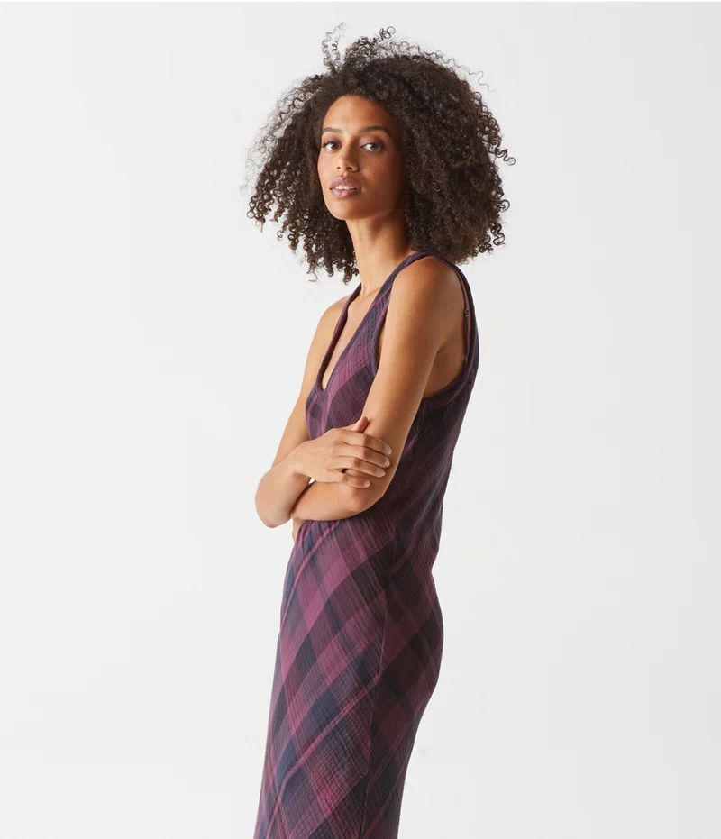 Libbie Plaid Midi Dress | MichaelStars.com