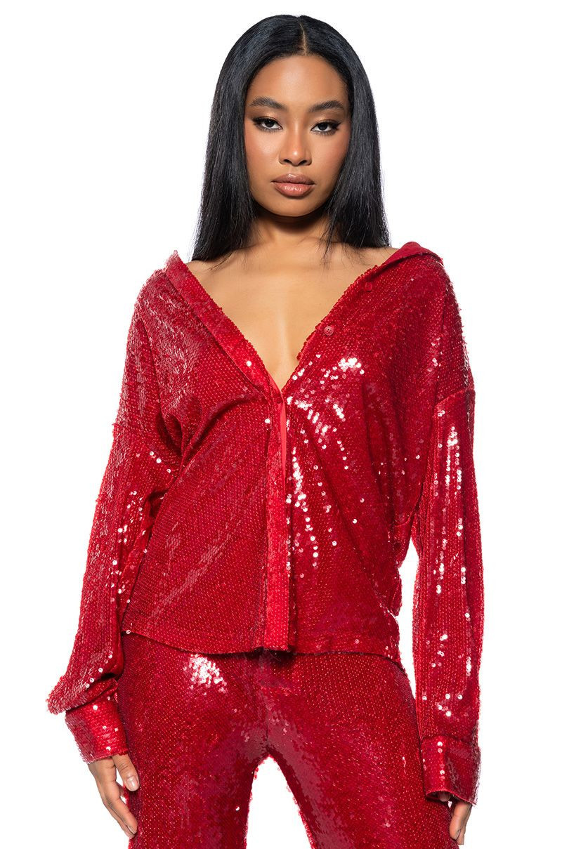 LOVER ZONE SEQUIN SHIRT | AKIRA