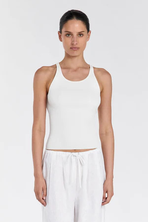 ZION OFF WHITE SCOOP TANK | DISSH