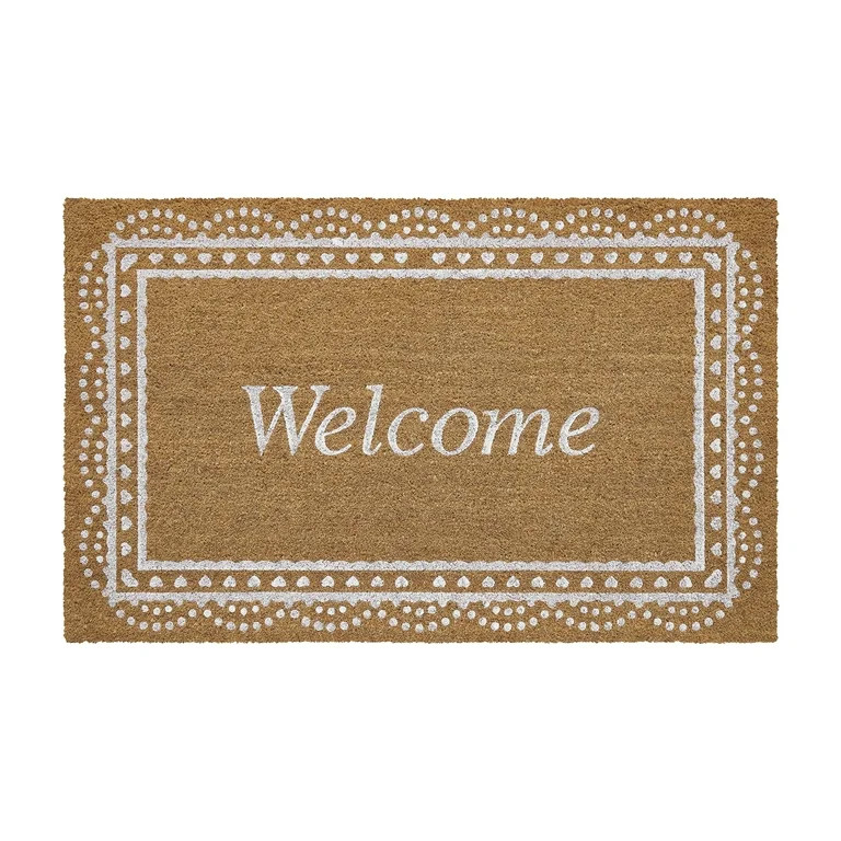 My Texas House Multi Welcome Heart Lace Outdoor Coir Mat, 30" x 48" | Walmart (US)
