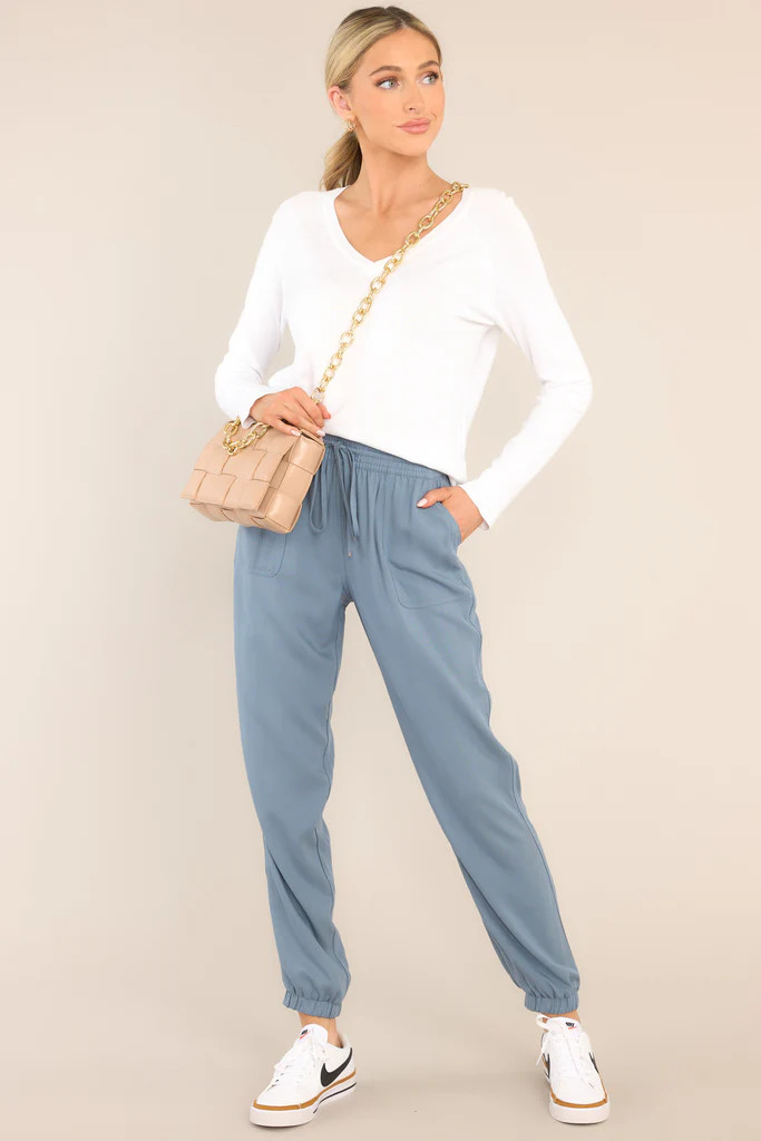 Stealth Stride Chambray Joggers | Red Dress 