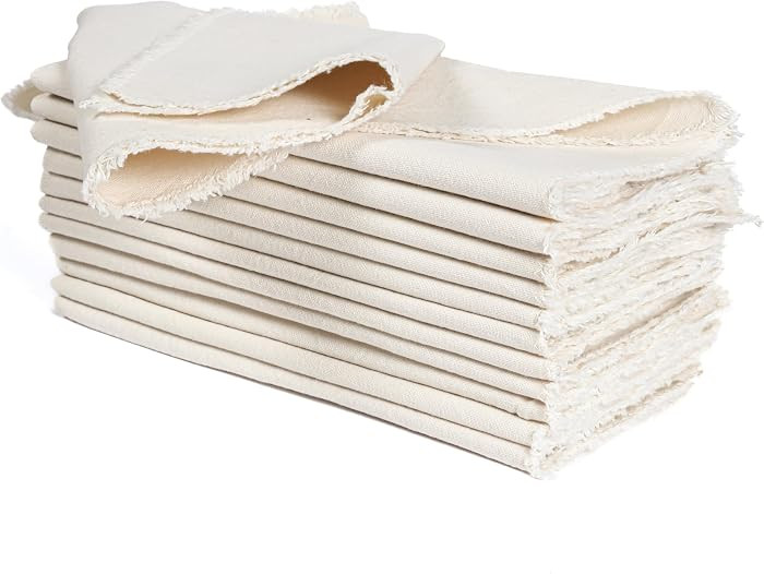 Ramanta Home Cloth Napkins Set of 12 Light Flax 18x18 Inch | Amazon (US)