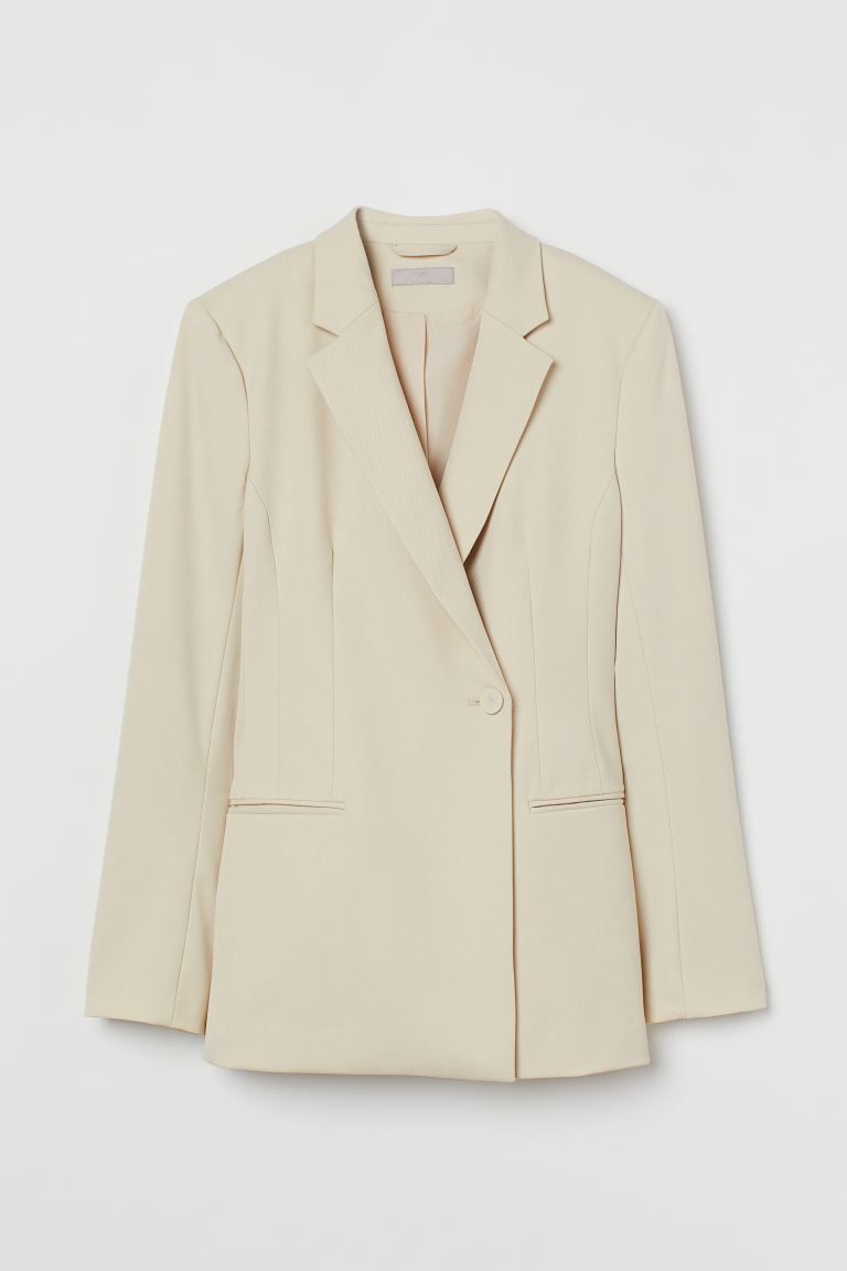 Double-breasted Jacket - Light beige - Ladies | H&M US | H&M (US)