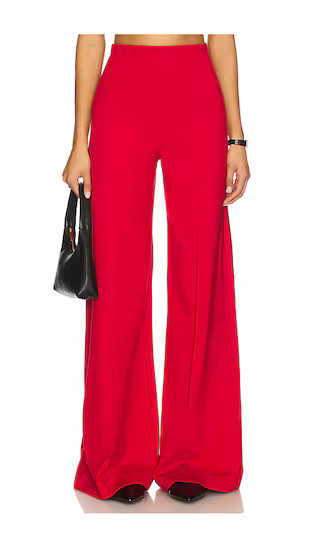 Ponte Knit Wide Leg Pant in Red | Revolve Clothing (Global)