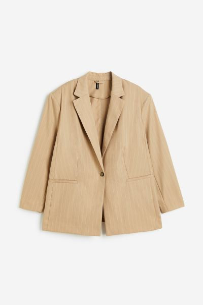 H&M+ Single-breasted Jacket - Beige - Ladies | H&M US | H&M (US + CA)