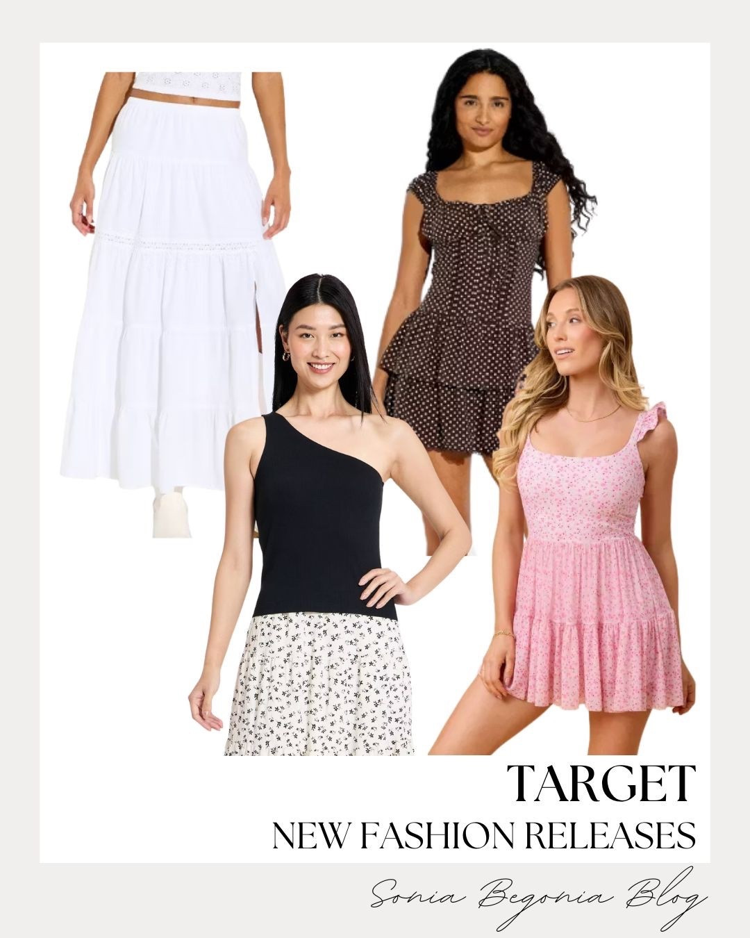 These new summer releases are absolutely darling! I am obsessed with the flowy white maxi skirt and the sweet pink floral mini. They are the ultimate choices for warm weather days. 🌸☀️

The one-shoulder top and polka dot tiered dress are such chic additions to your closet. I love how effortless these feminine silhouettes feel for brunch or a weekend getaway! 👗✨

#TargetStyle #SummerFashion #VacationStyle #TargetFinds #FloralDress #SummerOOTD #MaxiSkirt #FeminineStyle

#LTKSeasonal #LTKootd