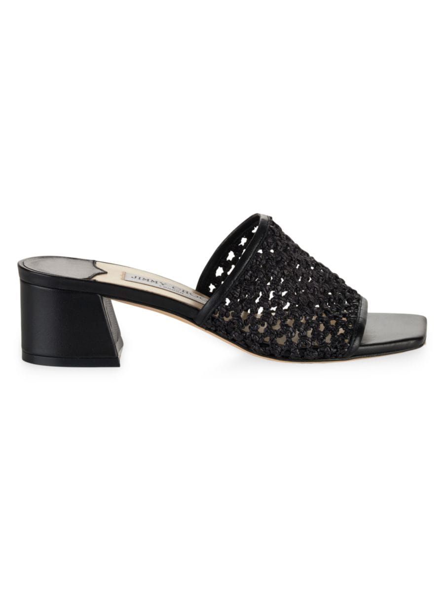 Themis 45MM Woven Raffia Sandals | Saks Fifth Avenue