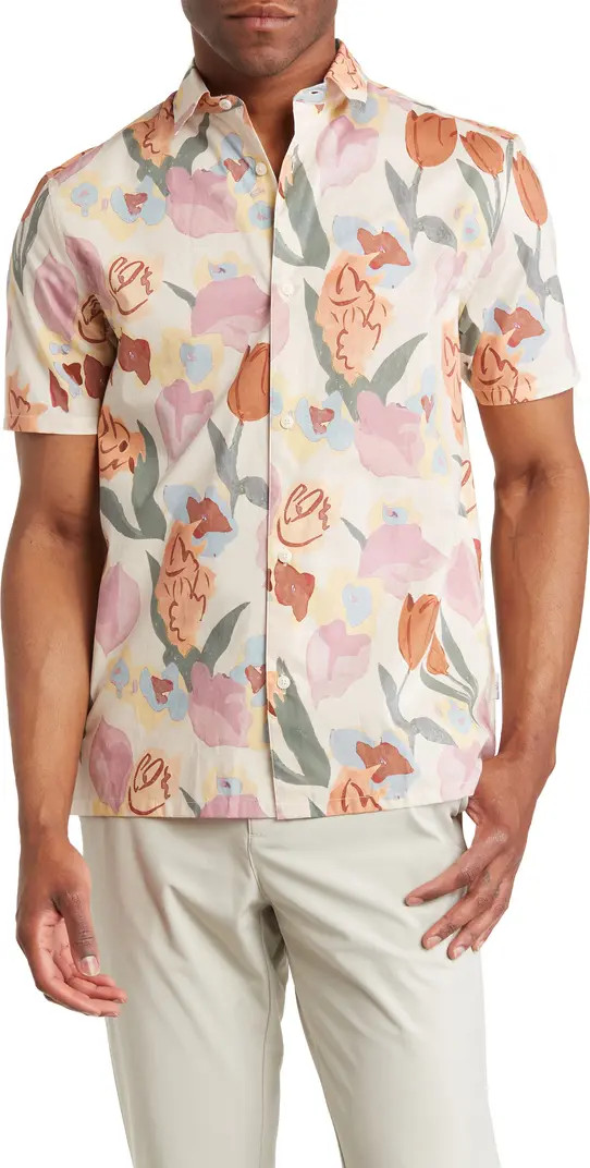 Orva Floral Short Sleeve Button-Up Shirt | Nordstrom Rack