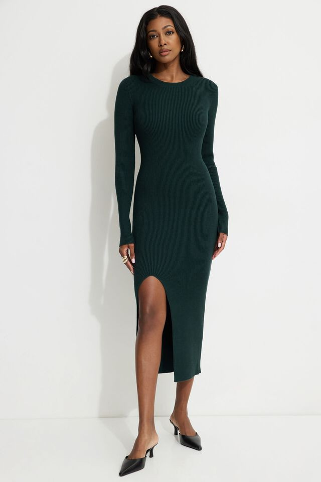 Slit Midi Dress | Dynamite Clothing
