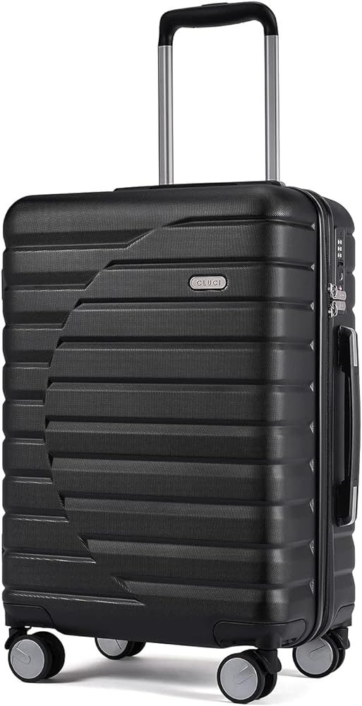 CLUCI Carry On Luggage with Spinner Wheels,Lightweight Hardside Suitcase PC Hardshell Luggage with T | Amazon (US)