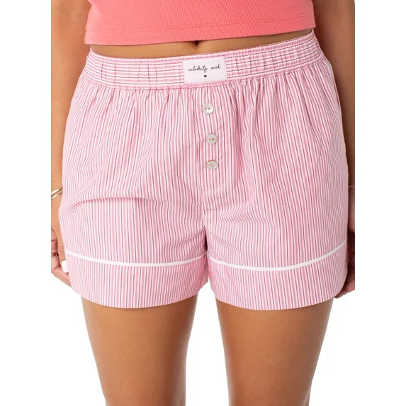 Celebrity Pink Women's Striped Boxer Shorts, Sizes XS-XXXL | Walmart (US)