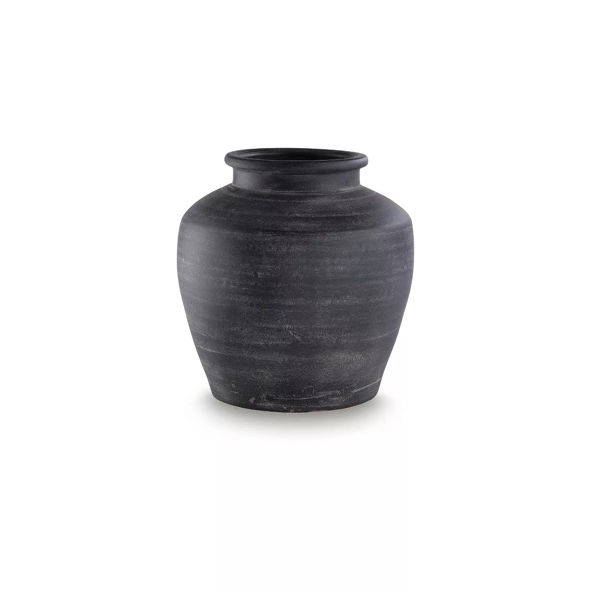 Signature Design by Ashley Meadie 12.25" Vase, Distressed Black Terra Cotta | Target