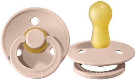 BIBS Baby Pacifier | BPA-Free Natural Rubber | Made in Denmark | Blush 2-Pack (0-6 Months) | Amazon (US)
