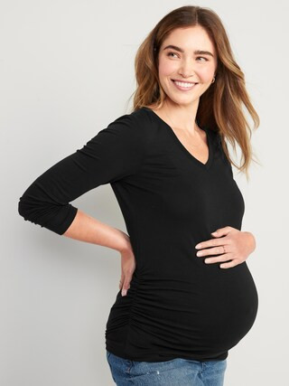 Maternity EveryWear Fitted V-Neck T-Shirt | Old Navy (US)