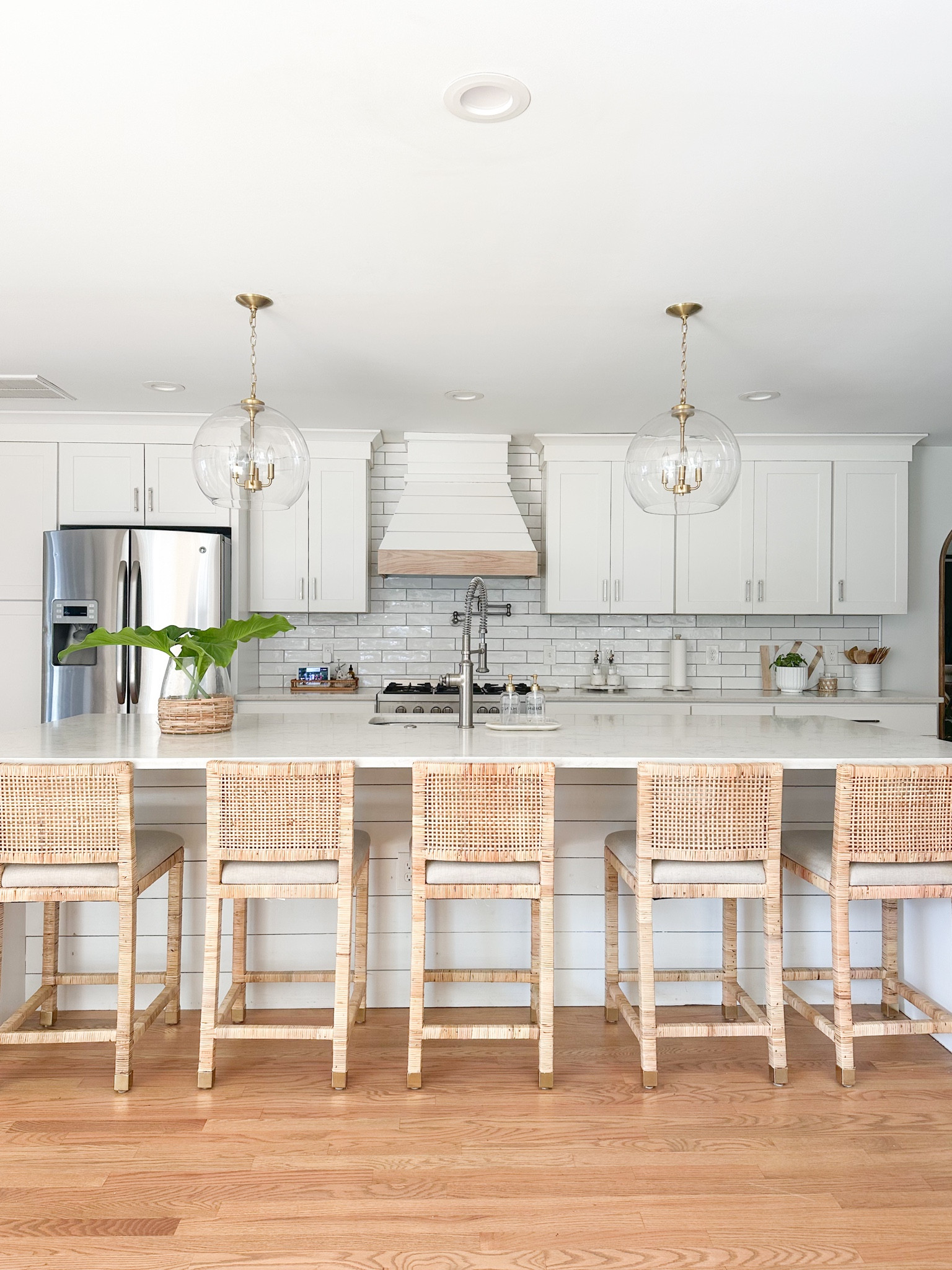Shop my kitchen sources
Kitchen lighting, kitchen rattan counter stools 

#LTKhome