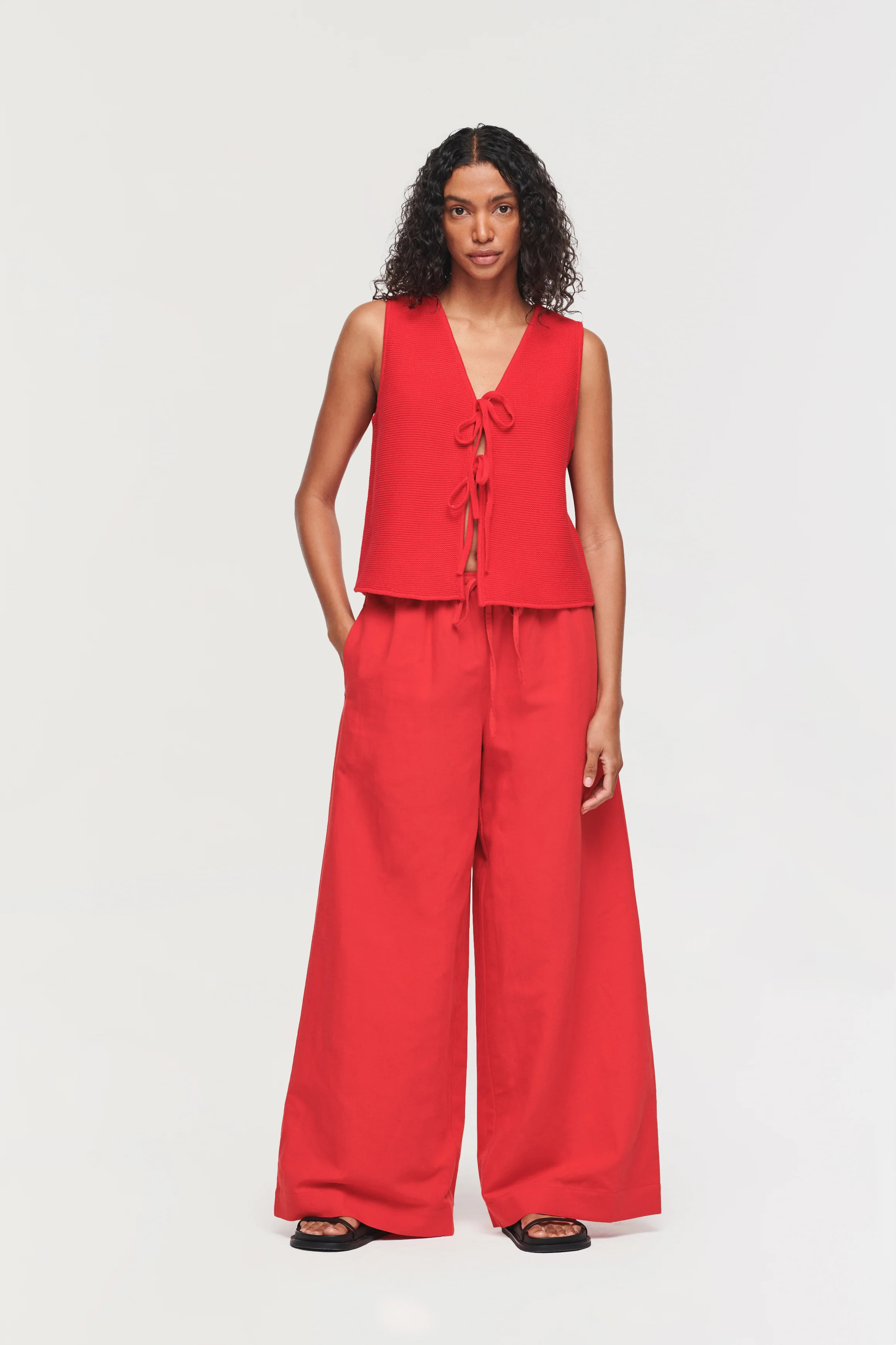 Isla | Knitted Tank in Red | ALIGNE | ALIGNE USA