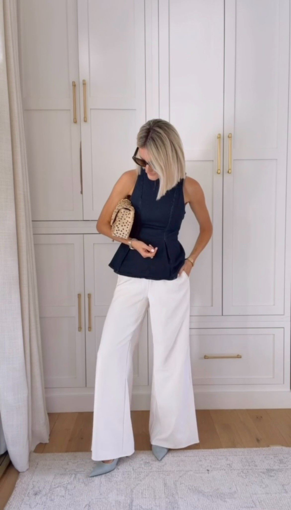 A denim top & these cream pants are both such good affordable staples that you can style so many ways! Wearing XS!

Loverly Grey, wide leg pants, fall outfit, fall workwear, denim top, closet staples, fall staples

#LTKSeasonal