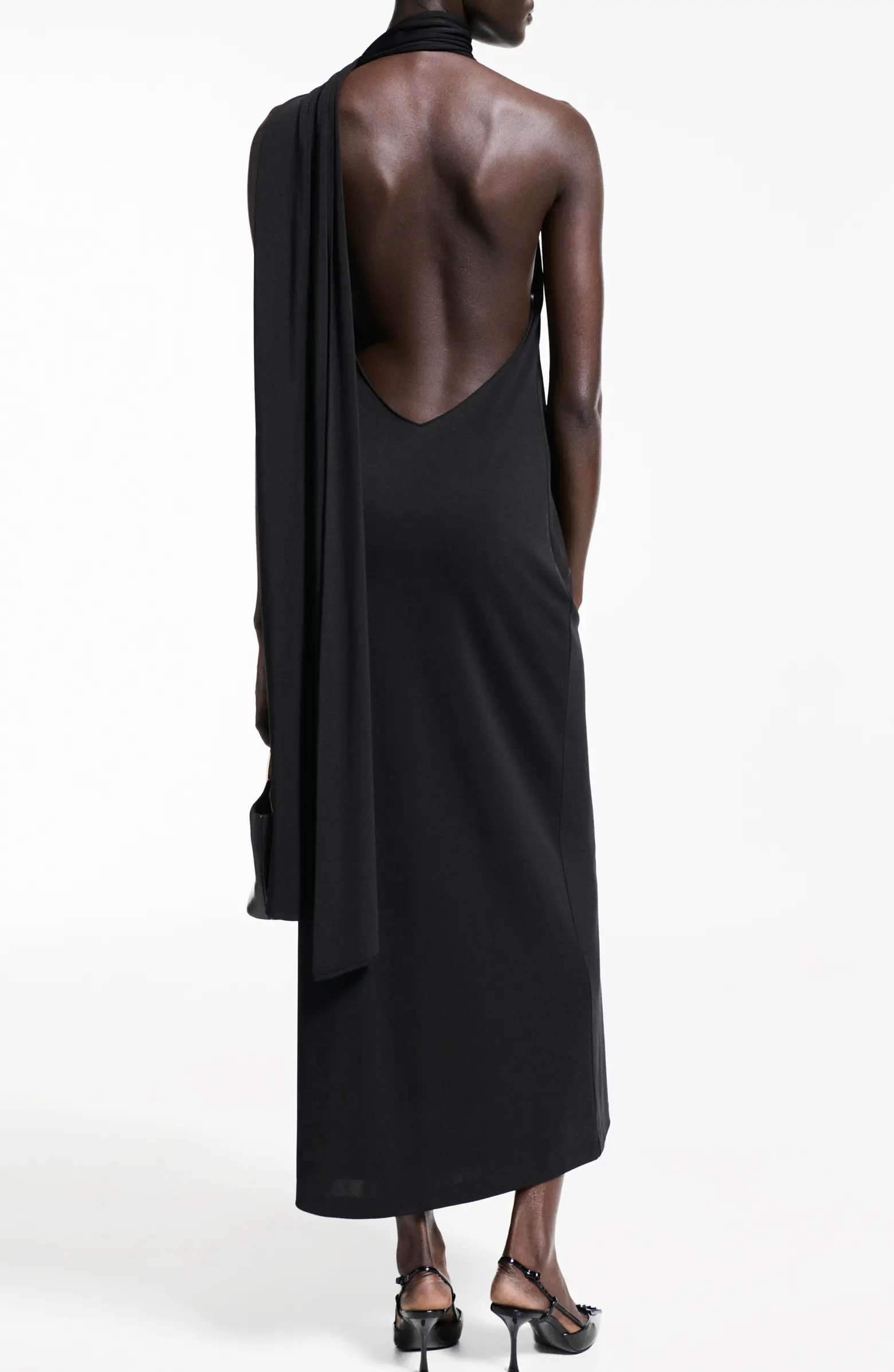 MANGO Asymmetric Drape Maxi Dress | Nordstrom | Nordstrom