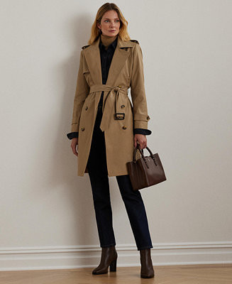 Women's Belted Water-Resistant Trench Coat | Macy's Canada