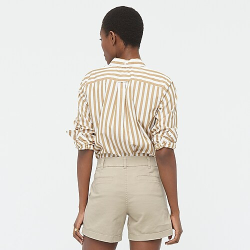 Classic-fit washed cotton poplin shirt in stripe | J. Crew US