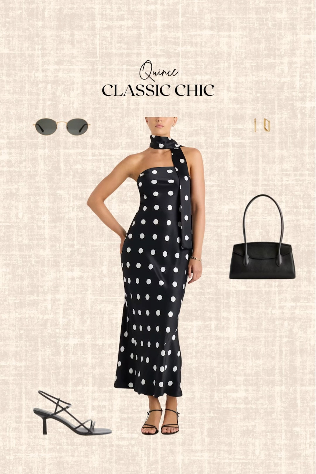 Quince Classic chic! 

Dress, handbag, sunglasses, earrings, heels  

#LTKootd #LTKSeasonal