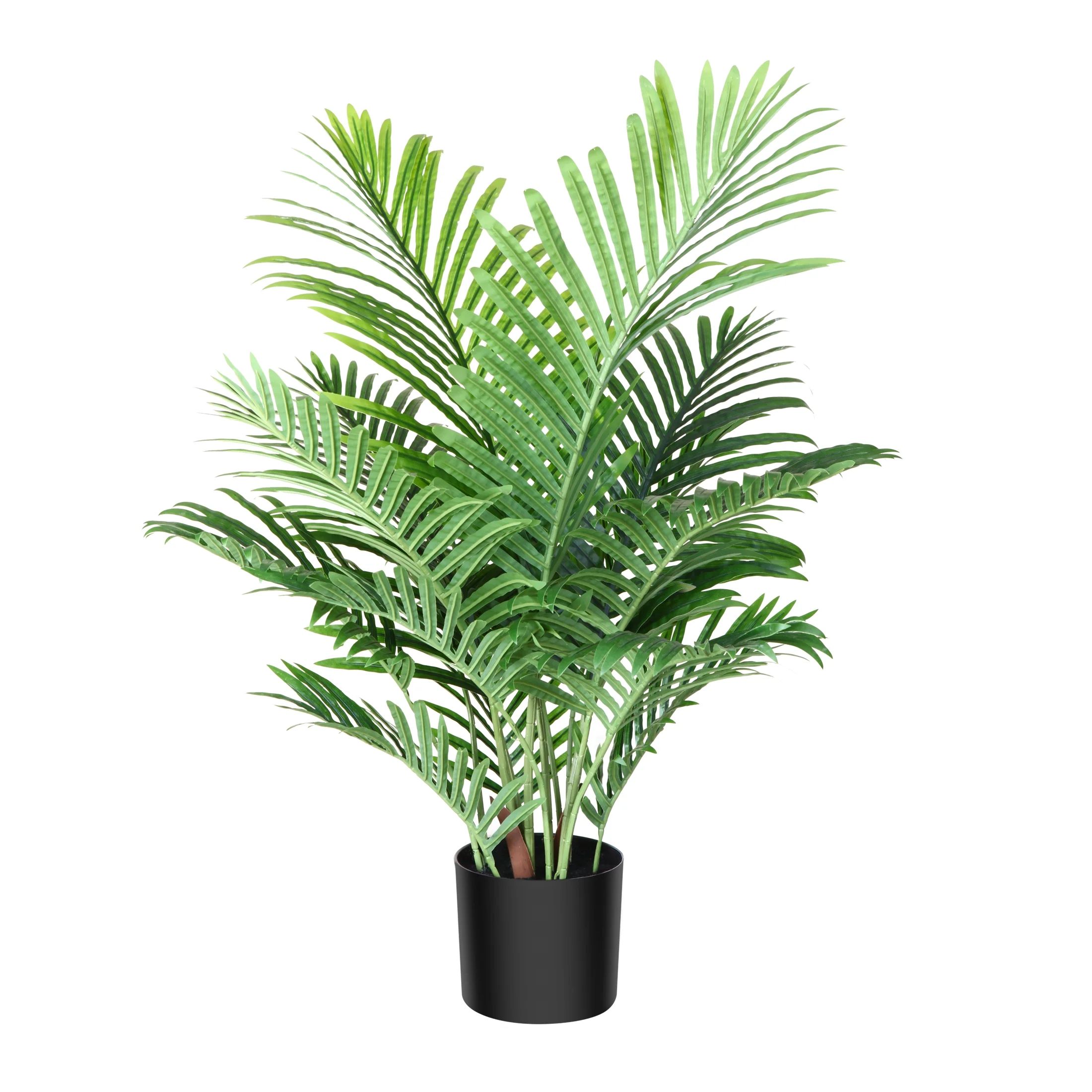 3 Feet Fake Majesty Palm Plant Artificial Majestic Palm Faux Ravenea Rivularis in Pot for Indoor ... | Walmart (US)