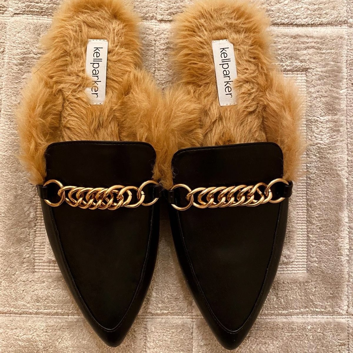 Vegan Fur Chain Mule | Kell Parker