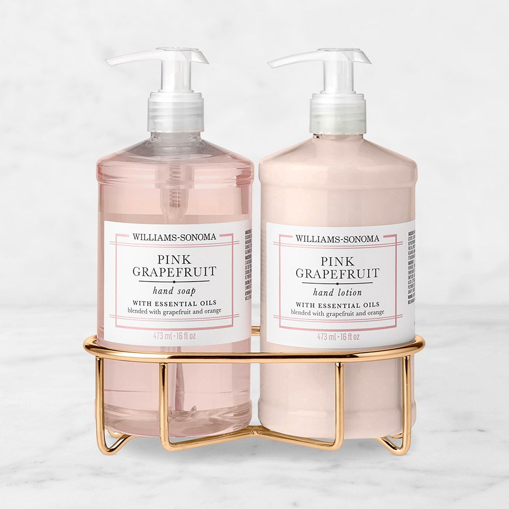 Williams Sonoma Pink Grapefruit Hand Soap & Lotion 3-Piece Set | Williams-Sonoma