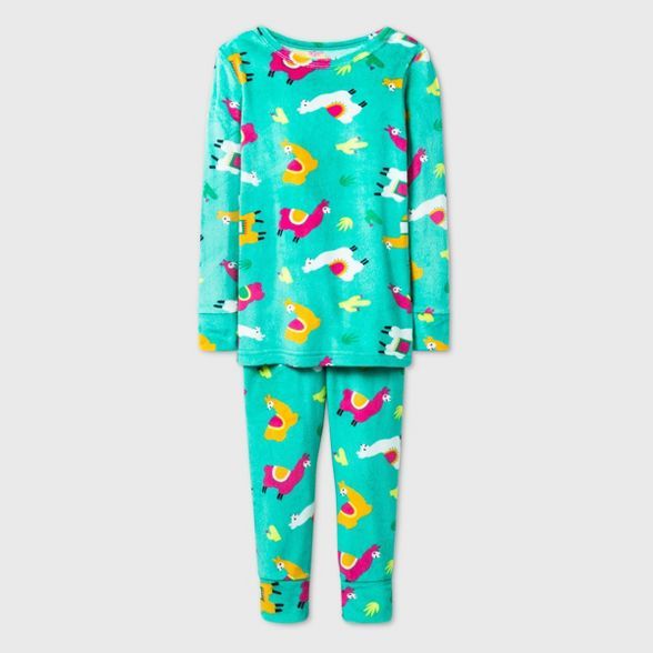 Toddler Girls' 2pc Snuggly Soft Pajama Set - Cat & Jack™ Green | Target