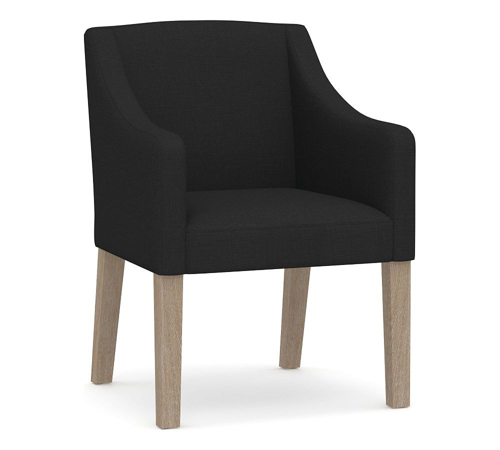 Classic Slope Upholstered Dining Armchair | Pottery Barn (US)