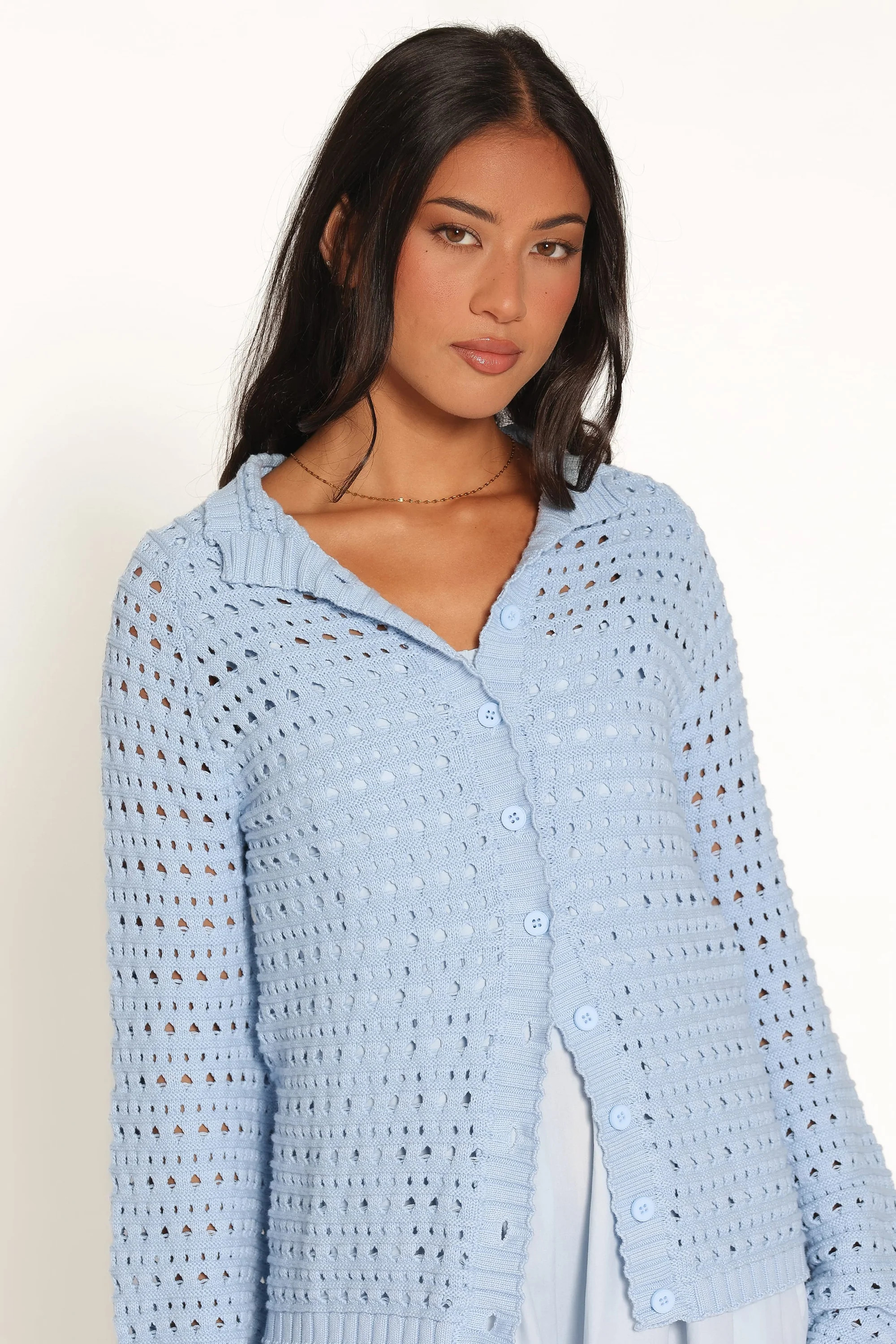 Delphine Crochet Cardigan - Blue | Petal & Pup (AU)