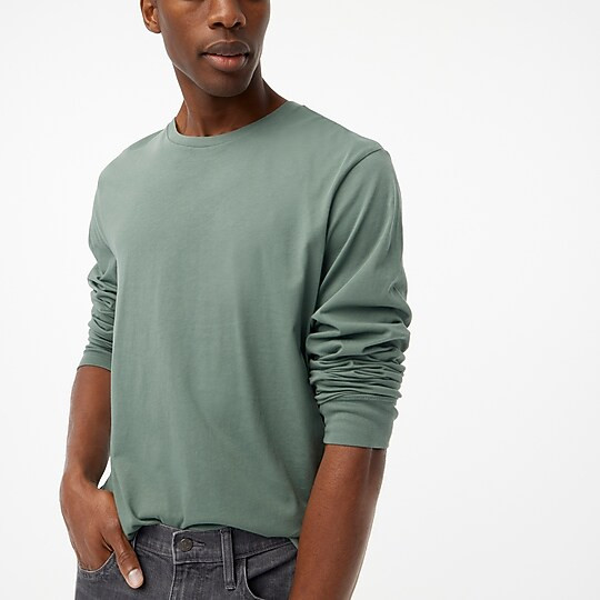 Long-sleeve washed jersey tee | J.Crew Factory